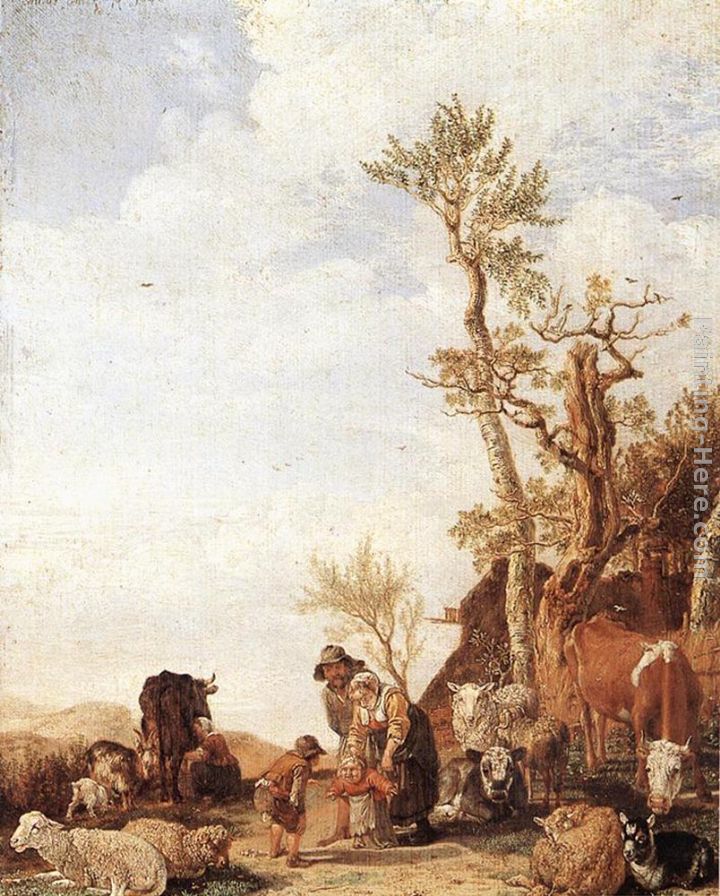 Peasant Family with Animals painting - Paulus Potter Peasant Family with Animals art painting